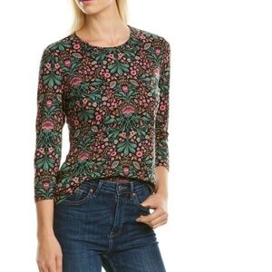 J.MCLAUGHLIN Manor Floral Signature Tee Size Large